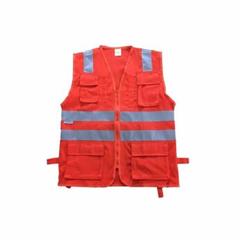CHALECO DRILL 100% POLIÉSTER NARANJA CON CINTA 3M 2"