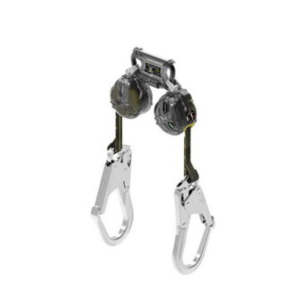 RETRÁCTIL LATCHWAYS MINI DOBLE DE CINTA GANCHO GRANDE ALUMINIO