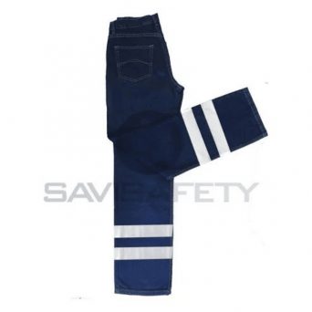 Pantalón Denim Modelo Thyrsus Azul Cristal C/ Cintas Reflectivas 3M 8910 2" 1 y 2 Vueltas