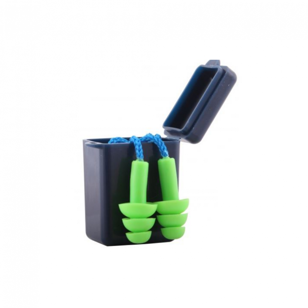 tapon de oido tpr elite verde con estuche clute (x100)