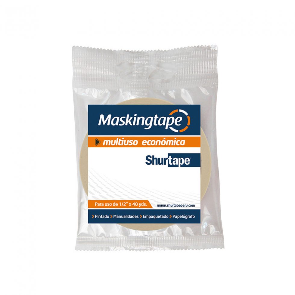 Cinta Masking Tape Shurtape Multiuso Económica (Embolsado)