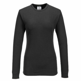 CAMISETA TÉRMICA MANGA LARGA MUJER COLOR NEGRO B126 | PORTWEST