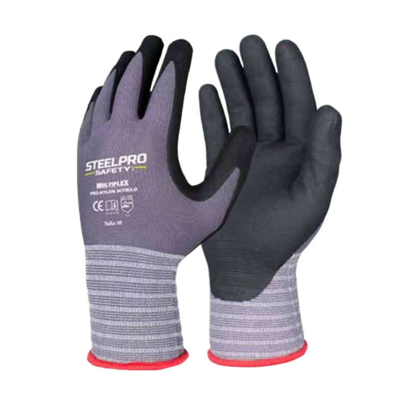 Guante de Nylon con Recubrimiento de Nitrilo STEELPRO